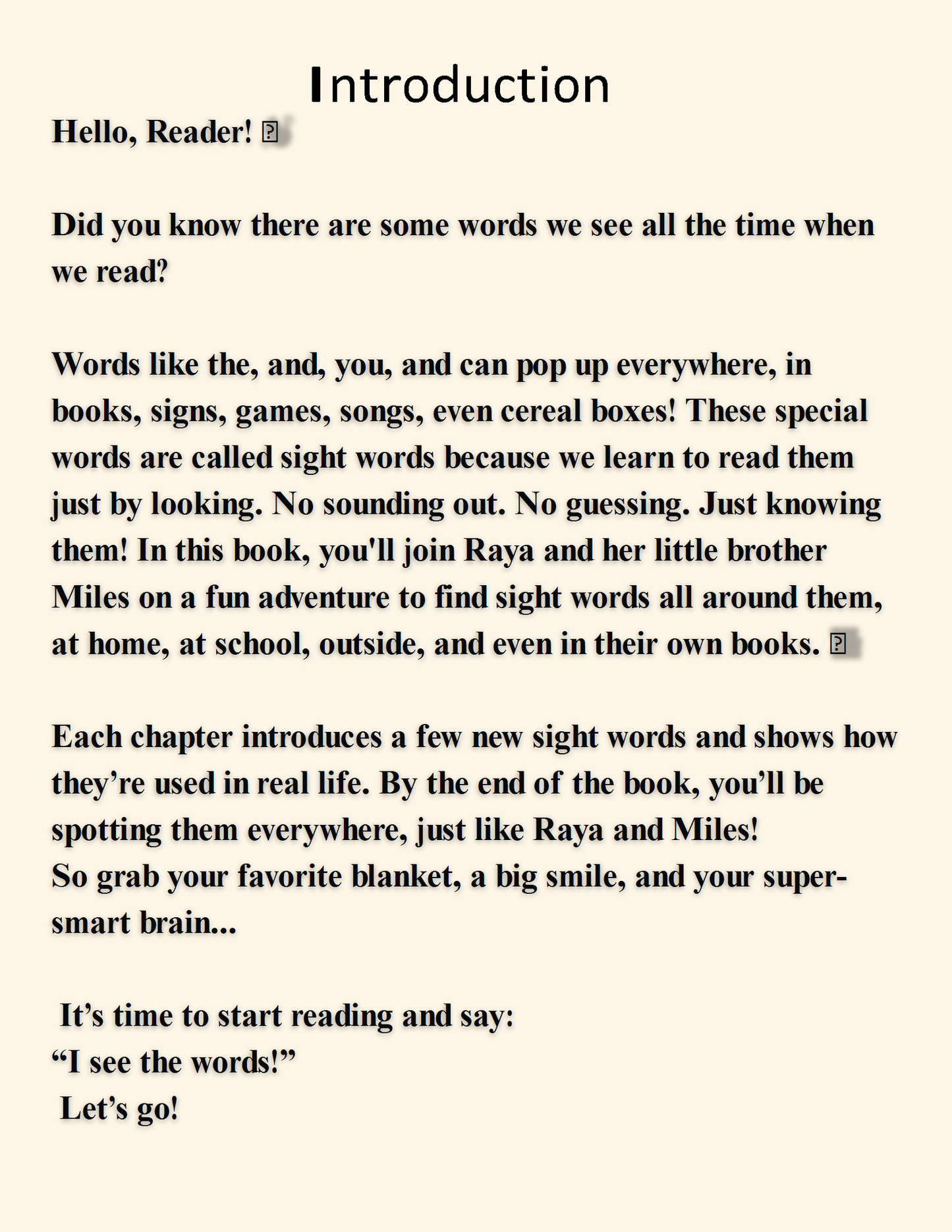 I See the Words!  A Sight Word Adventure (Melanated Minds Online) E-Book