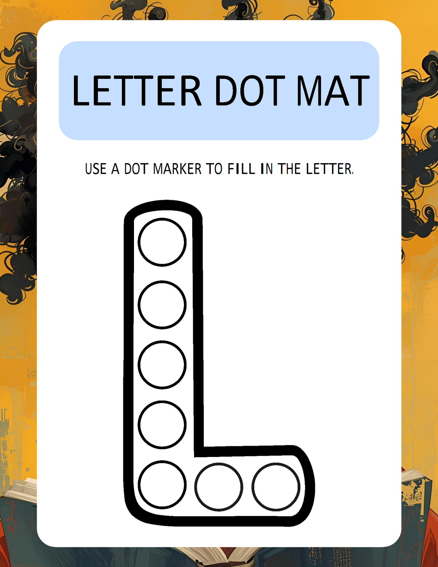 Melanated Minds Online Letter To Dot Workbook