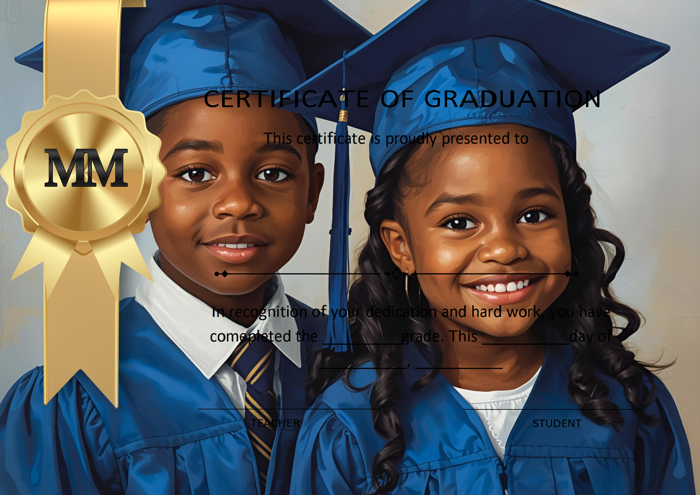 Melanated Minds Online Sophisticated Graduation Certificates