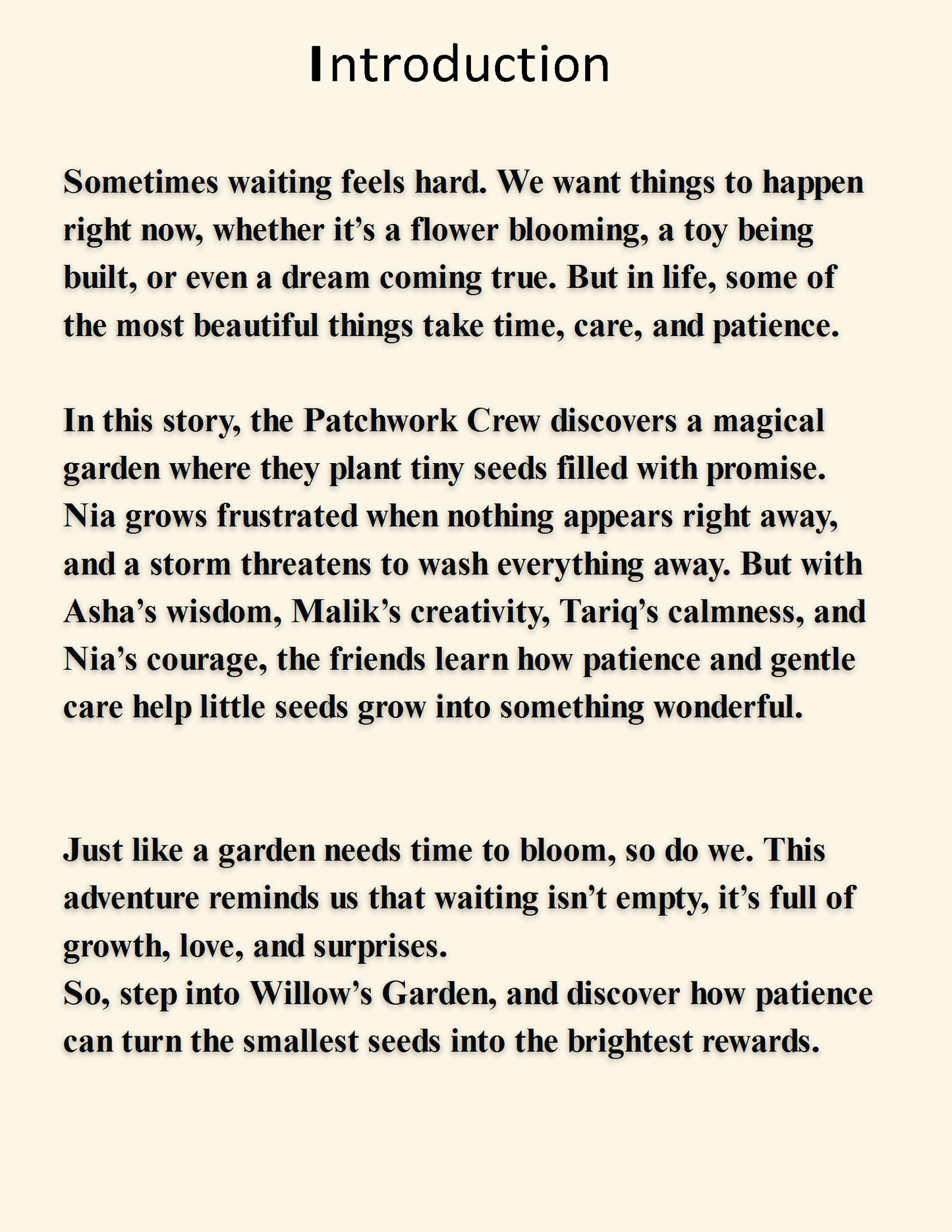 The Patchwork Crew 3: “Willow’s Garden of Patience” (Melanated Minds Online) E-Book