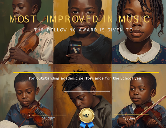 Melanated Minds Online Most Improved Certificates 14 Packs