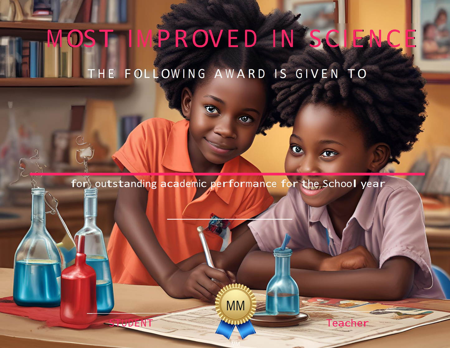 Melanated Minds Online Most Improved Certificates 14 Packs