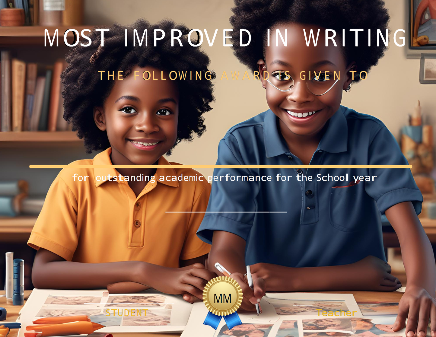 Melanated Minds Online Most Improved Certificates 14 Packs