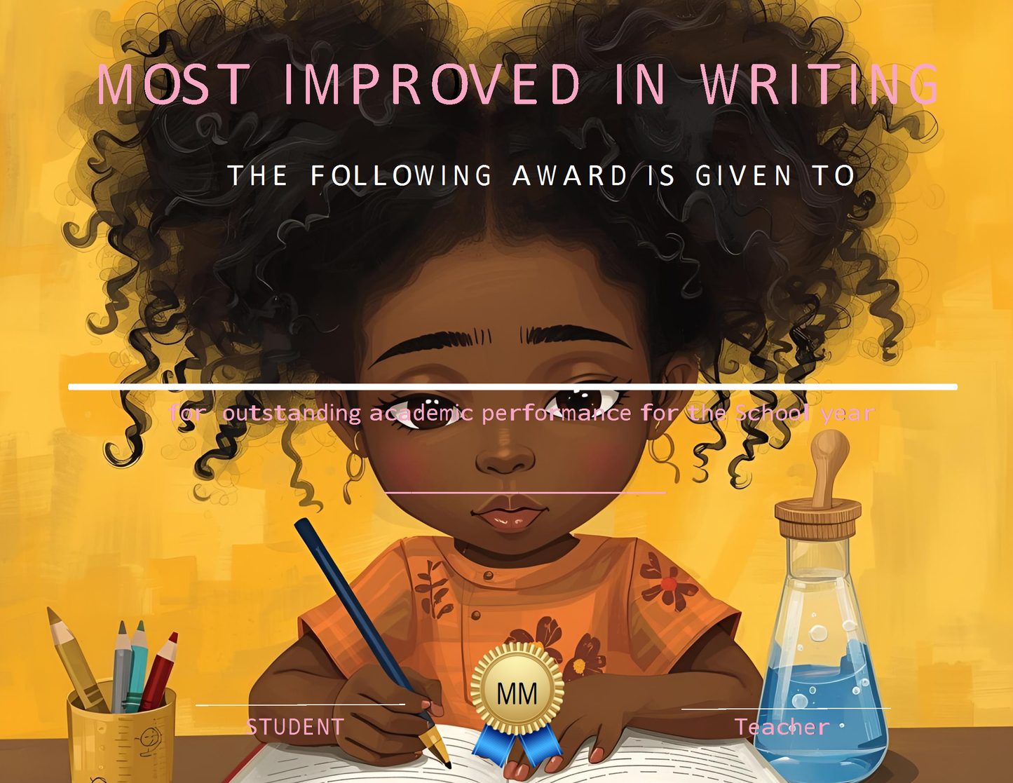 Melanated Minds Online Most Improved Certificates 14 Packs