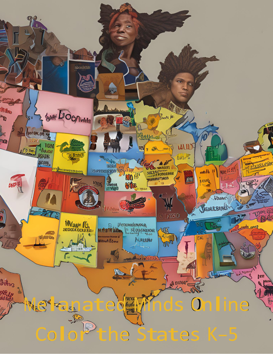 Melanated Minds Color the States Workbook Grades K-5