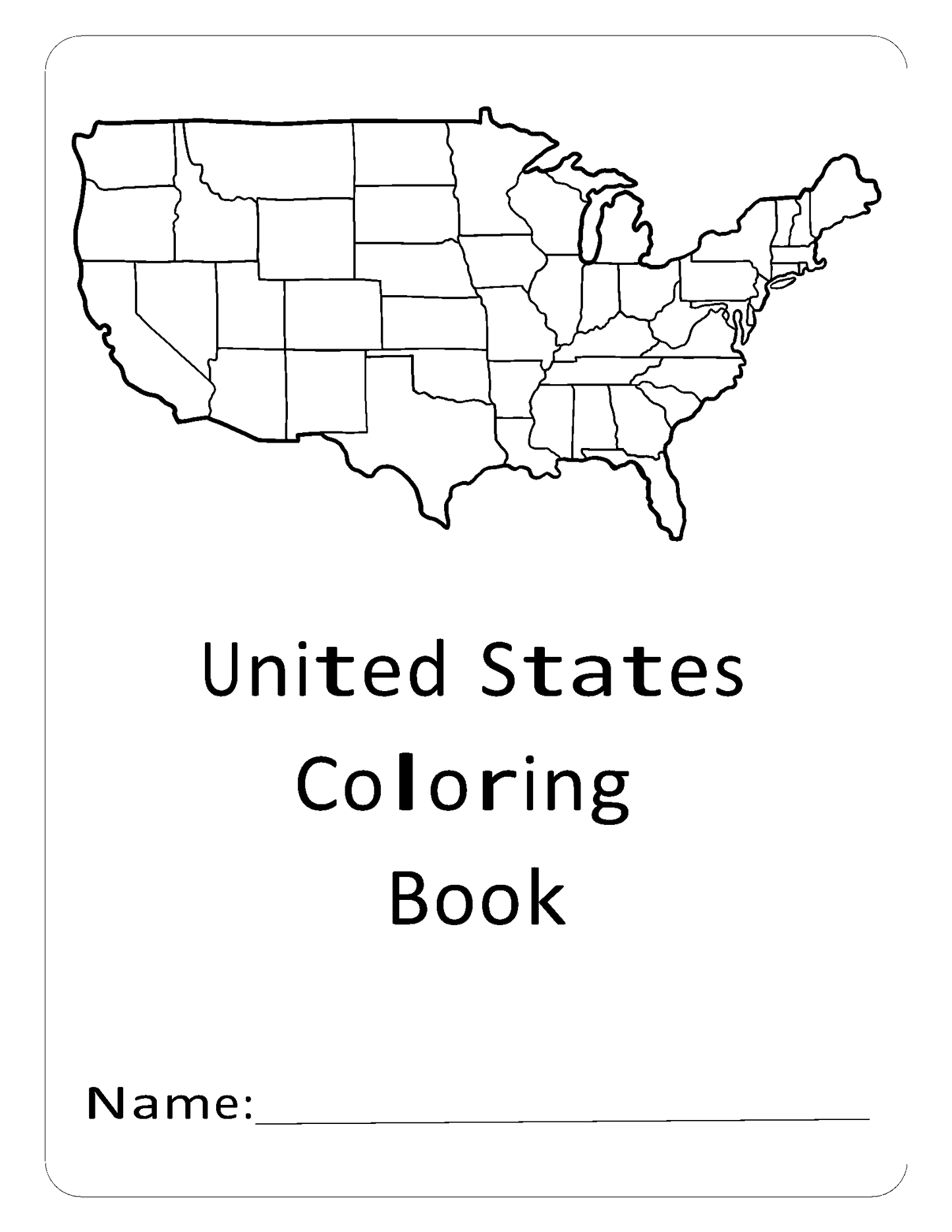 Melanated Minds Color the States Workbook Grades K-5