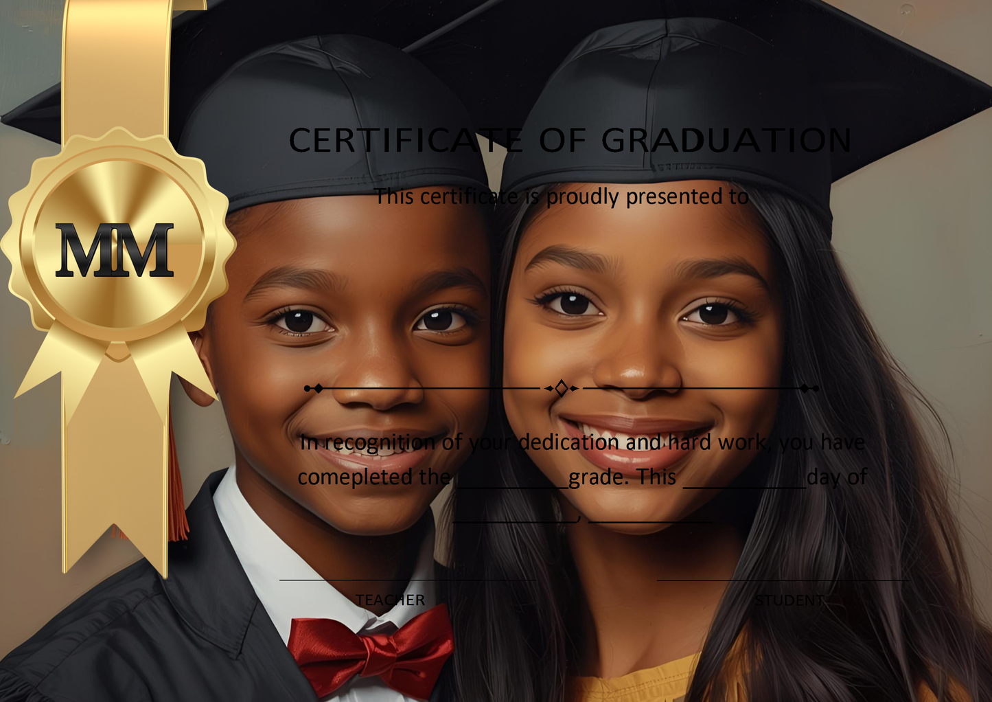Melanated Minds Online Sophisticated Graduation Certificates
