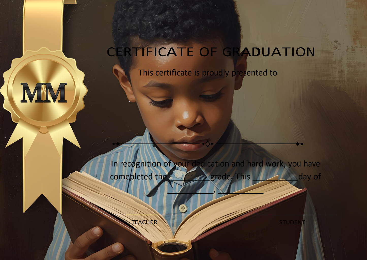 Melanated Minds Online Sophisticated Graduation Certificates