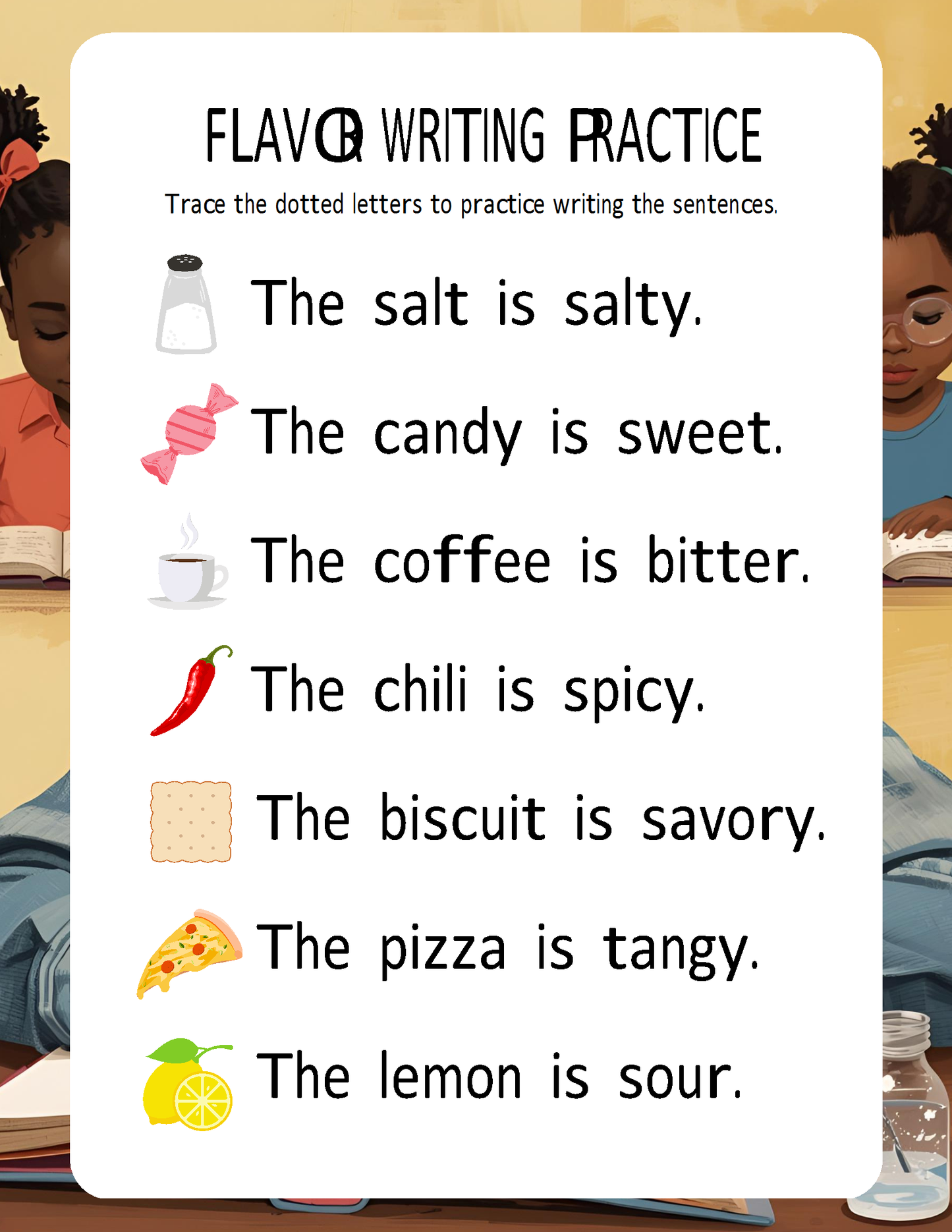 Melanated Minds Online Writing Practice Worksheets Grade 1