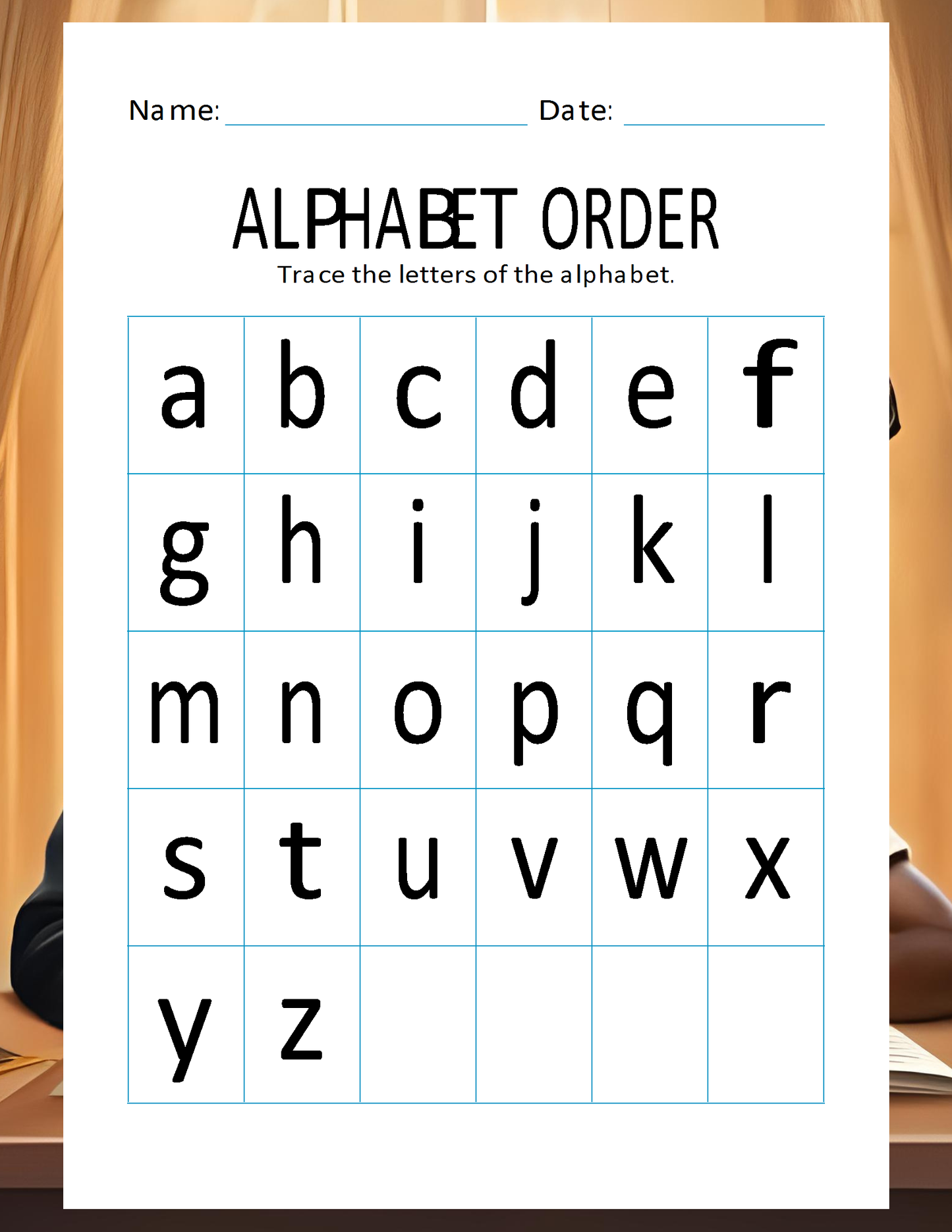 Melanated Minds Pre-School Alphabet Workbook
