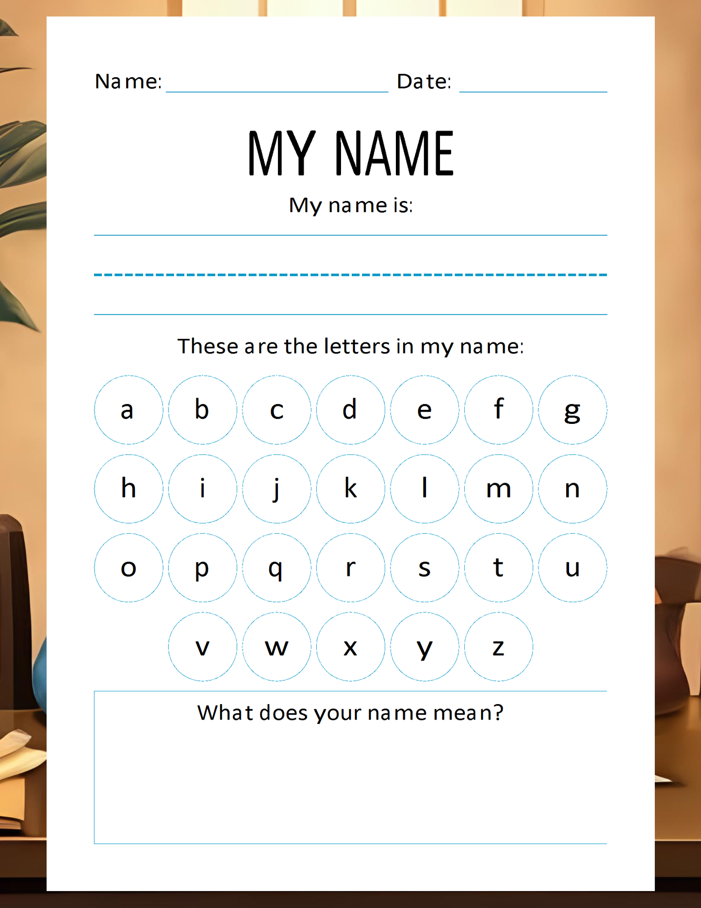 Melanated Minds Pre-School Alphabet Workbook
